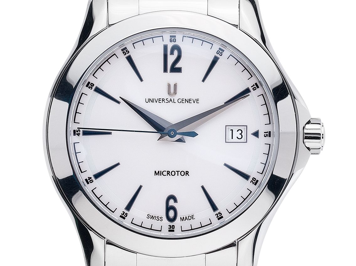 Universal Geneve Microtor Stahl Automatik Armband Stahl 42mm Ref.8101.126 Box&Pap. Full Set wie Neu mit Zertifikat über 6.500,-€