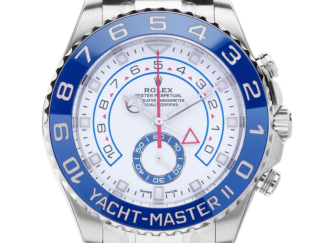Rolex Yacht Master II Stahl Keramik Automatik 44mm Ref.116680 Box Pap. LC EU Full Set Ungetragen mit Zertifikat uber 17.000 Archive germany Watch