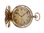 Glashütte Taschenuhr Lange Uhr Deutsche Uhrenfabrikation 14kt Gelbgold Handaufzug 51mm Vintage Bj.1925 wie Neu mit Zertifikat über 4.500,-€