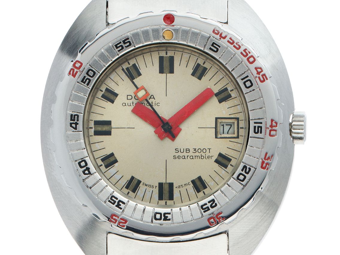 Doxa SUB 300T Searambler Stahl Automatik Armband Stahl 45x43mm Vintage Bj.1968 inkl. Beschreibung