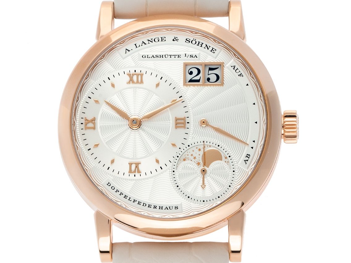 A. Lange & Söhne Kleine Lange 1 18kt Roségold Handaufzug Armband Leder 36mm Ref.182.030 Box&Pap. Full Set Ungetragen mit Zertifikat über 39.300,-€