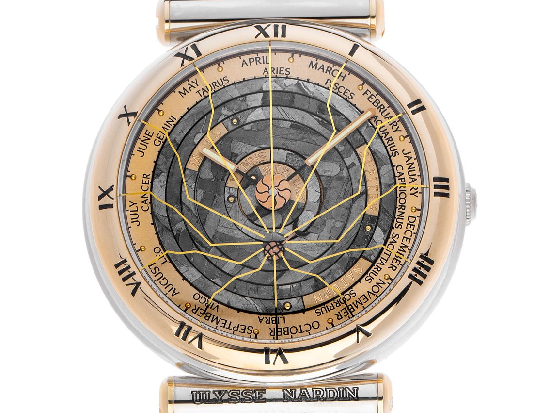 Ulysse Nardin Planetarium Copernicus 18kt Weißgold Roségold Automatik Mondphase Armband Leder Limitiert 40mm Ref.800-22 Vintage Bj.1992 Box&Pap. mit Zertifikat über 75.000,-€