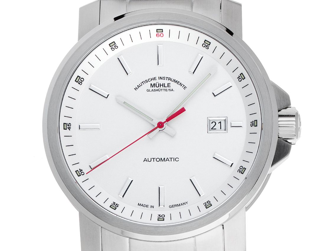 Mühle Glashütte 29er Big Stahl Automatik Armband Stahl 42mm Ref.M1-25-31-MB Box&Pap. Full Set Neu 