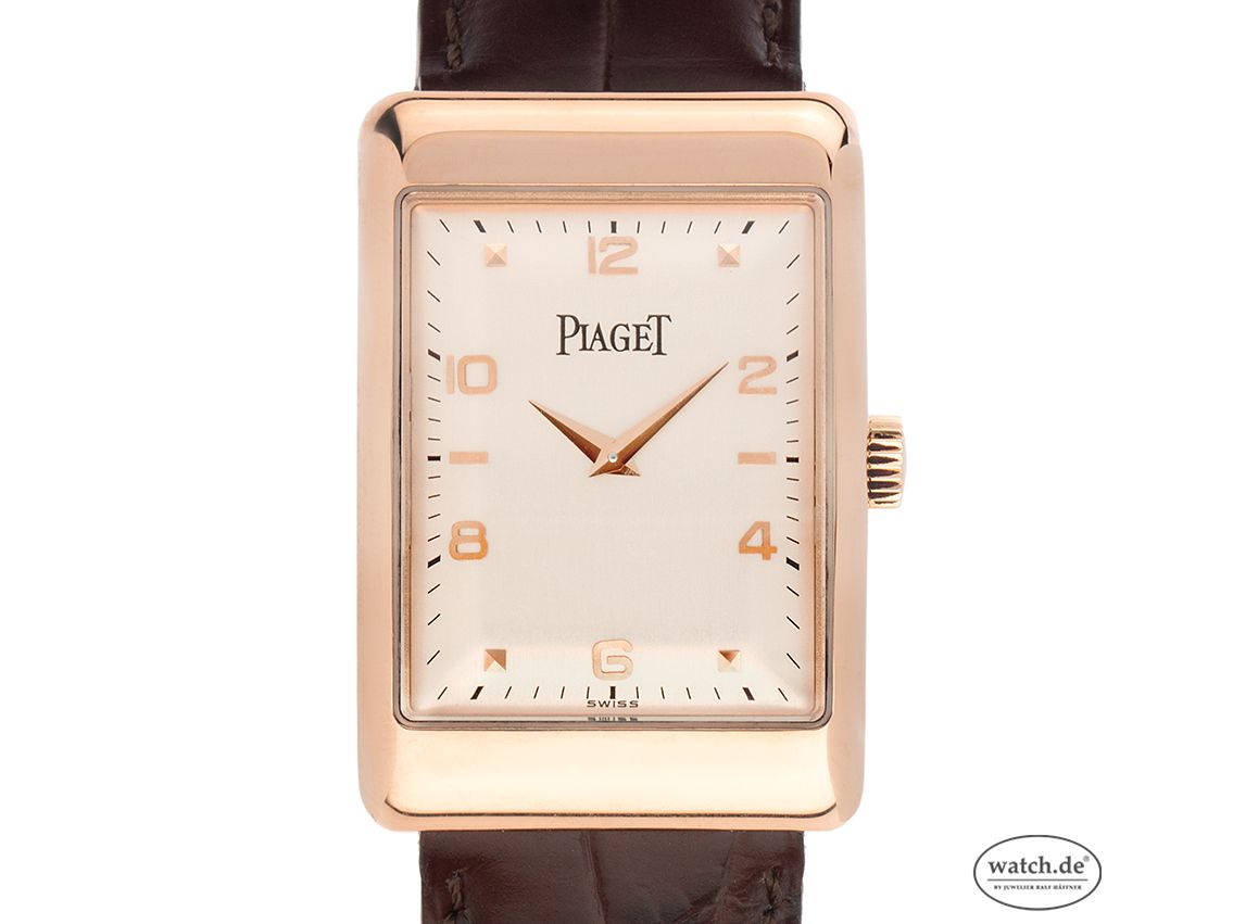 Piaget 18kt Roségold Handaufzug Armband Leder 36x24mm Ref.9952 Vintage Bj.1995 Piaget Reisemäppchen & Geldbörse wie Neu mit Zertifikat über 9.800,-€