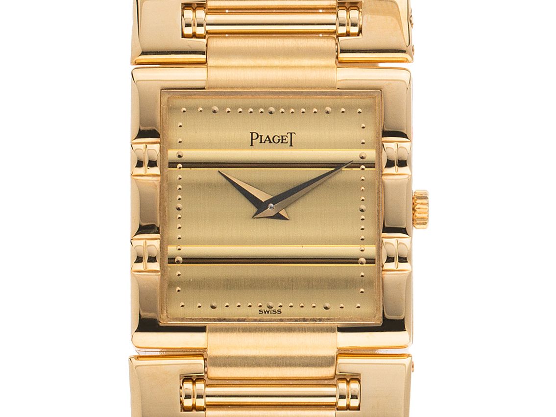 Piaget Dancer 18kt Gelbgold Quarz Armband 18kt Gelbgold 23x23mm Ref.481570 Vintage Bj.2002 Box&Beschreibung wie Neu