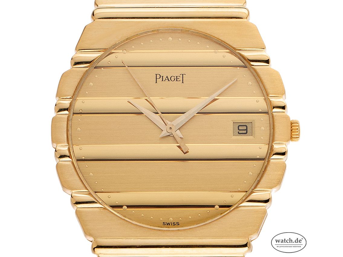 Piaget Gouverneur 18kt Gelbgold Quarz Armband 18kt Gelbgold 34mm Ref.80317 Vintage Bj.1994 Box&Pap. wie Neu mit Zertifikat über 24.000,-€