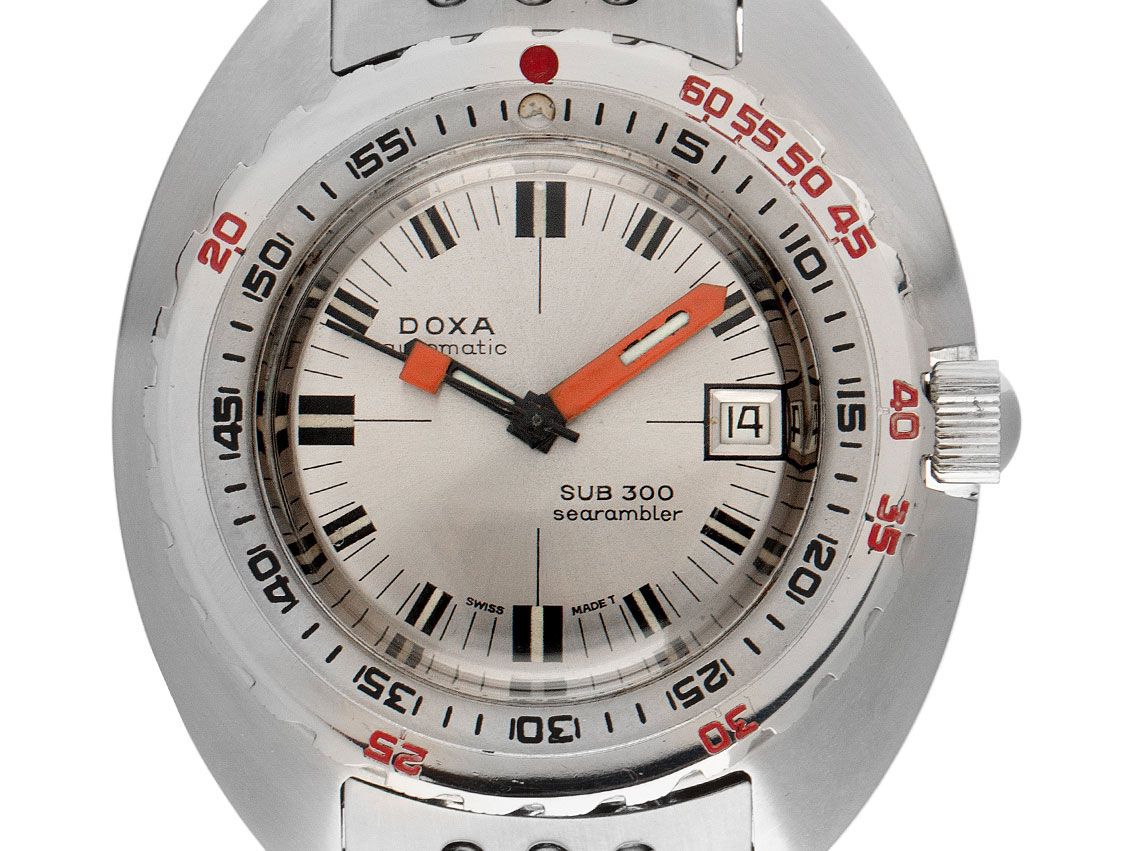 Doxa SUB 300T Searambler Stahl Automatik Armband Stahl 45x42mm Ref.11899-4 Vintage Bj.1969 Beschreibung Kaufrechnung Wartungs-Vita mit Zertifikat über 7.900,-€