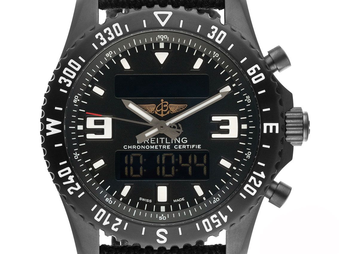 Breitling Chronospace Military Titan Quarz Armband Military Textil  