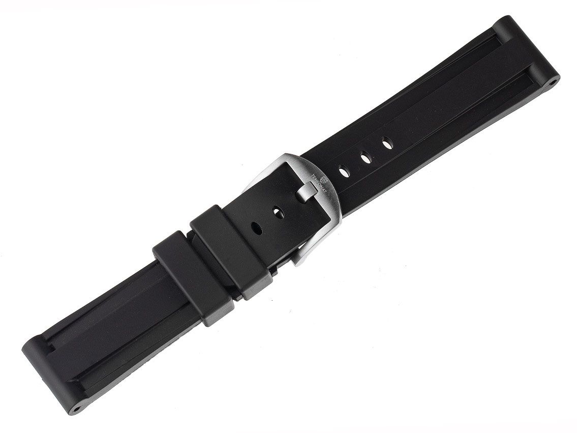 Tempomat Zubehör Armband Kautschuk Schwarz 24mm passend für Panerai Neu