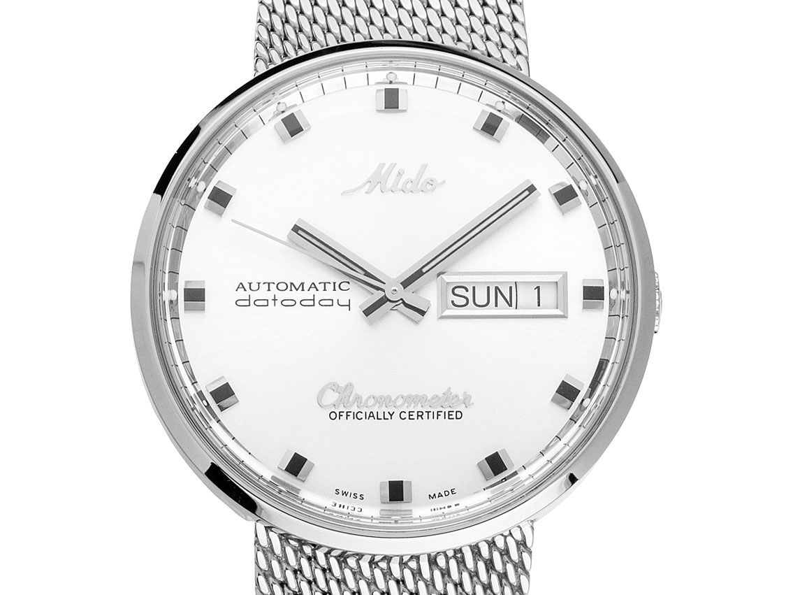Mido Datoday Chronometer Stahl Automatik Armband Stahl 37mm Bj.2017 Box&Pap. wie Neu mit Zertifikat über 850,-€