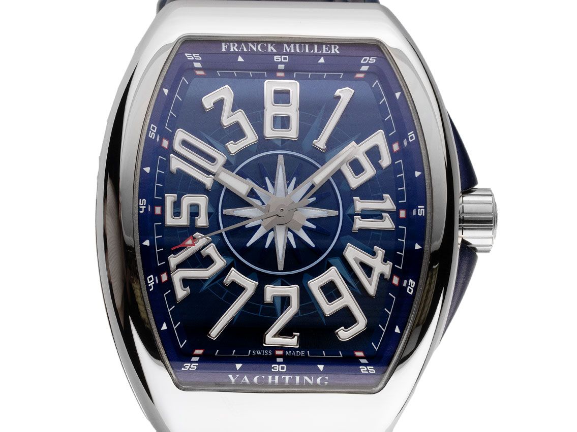 Franck Muller The Vanguard Yachting Crazy Hours Stahl Automatik Armband Textil Kautschuk Faltschließe 54x44mm Box&Pap. Full Set UVP 17.000,- Neu