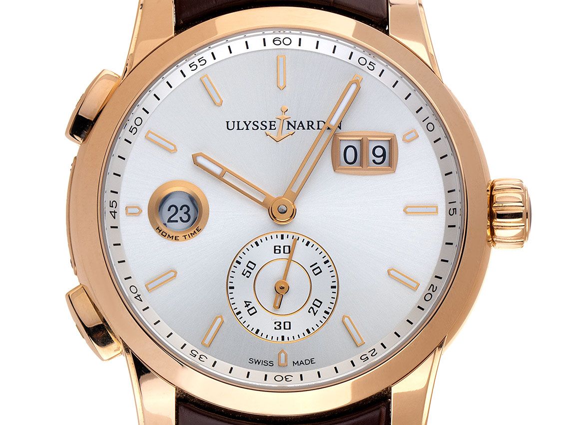 Ulysse Nardin Dual Time Manufacture 18kt Roségold Automatik Armband Leder Faltschließe 42mm Ref.3346-126/91 Bj.2019 Box&Pap. Full Set Ungetragen