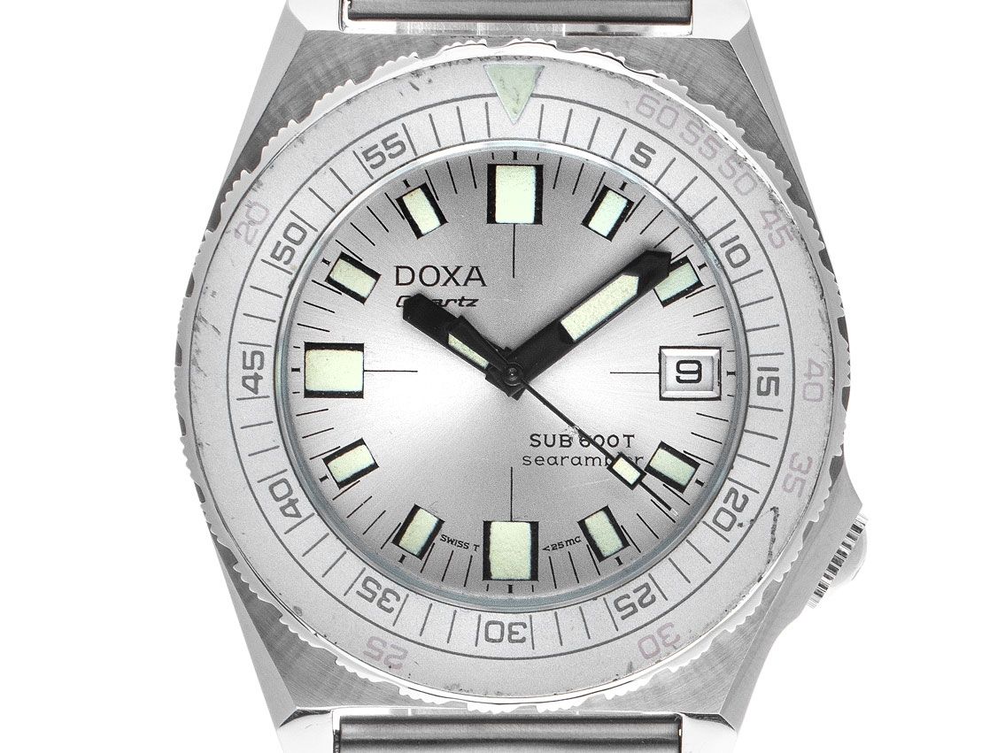 Doxa SUB 600T Searambler Stahl Quarz Armband Stahl 39mm Ref.3858 Vintage Bj.1980 