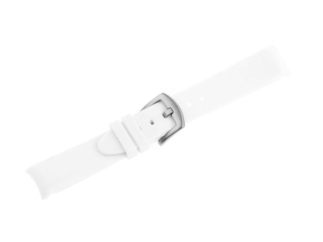 Tempomat Zubehör Armband Kautschuk Weiß 20mm passend für Rolex, Omega und Tudor Neu