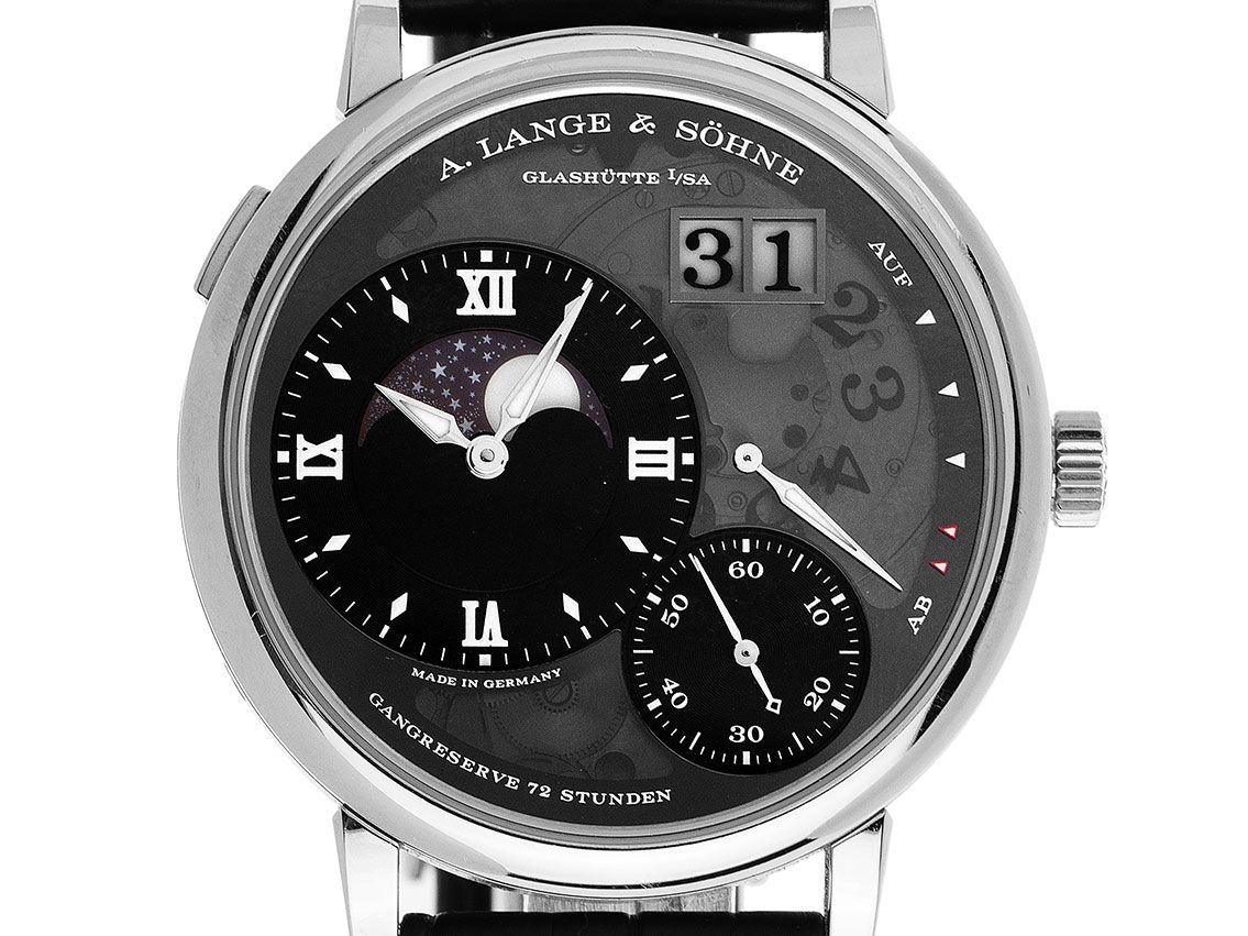 A. Lange & Söhne Große Lange 1 Mondphase Lumen Ref.139.035F 2017 Full Set Original unpoliert 