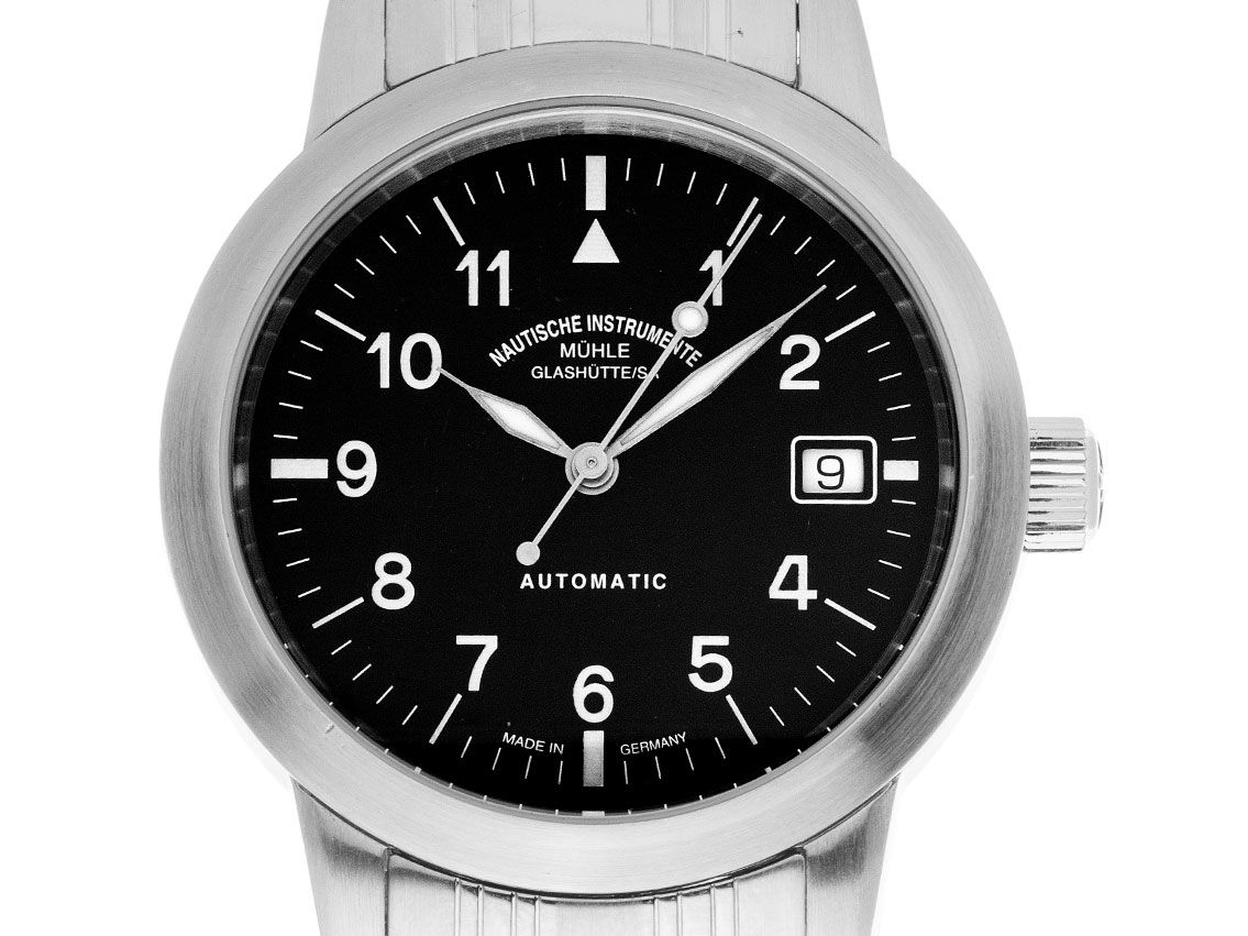 Mühle Glashütte Sports M12 Stahl Automatik Armband Stahl 37,8mm Ref.M1-26-10 Vintage Bj.2003 Box&Pap. Full Set wie Neu