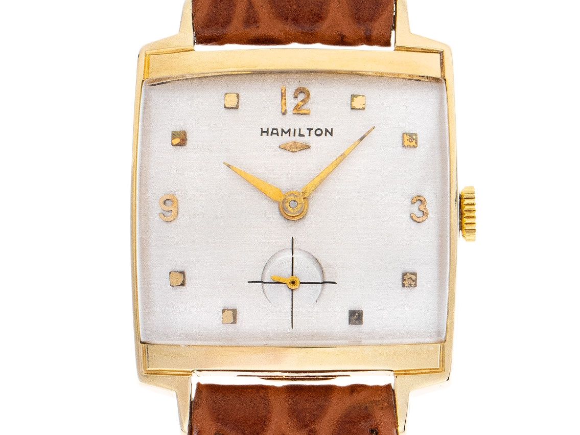 Hamilton Art Deco kleine Sekunde Ref.R831527 1940 original Box sehr gut Vintage 