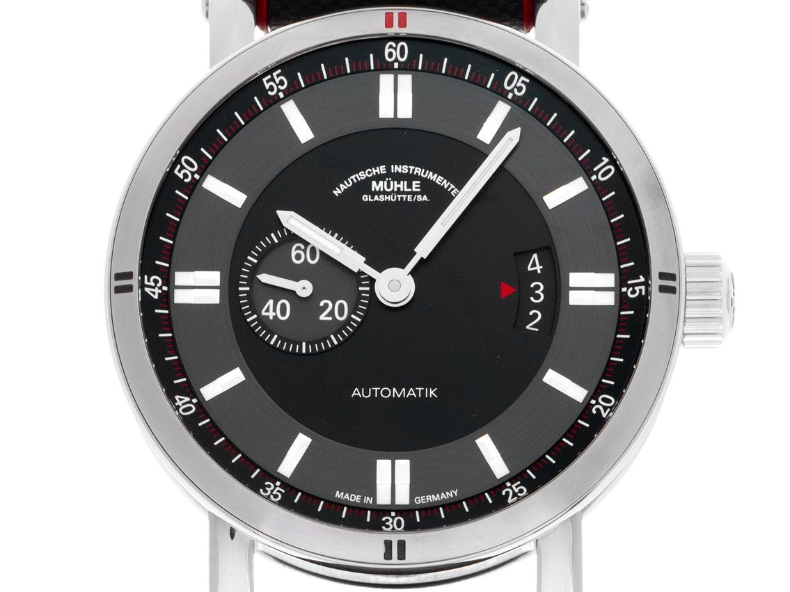 Mühle Glashütte Teutonia Sport II Stahl Automatik Armband Textil Kautschuk 42mm Ref.M1-29-70 Box&Pap. Full Set Ungetragen