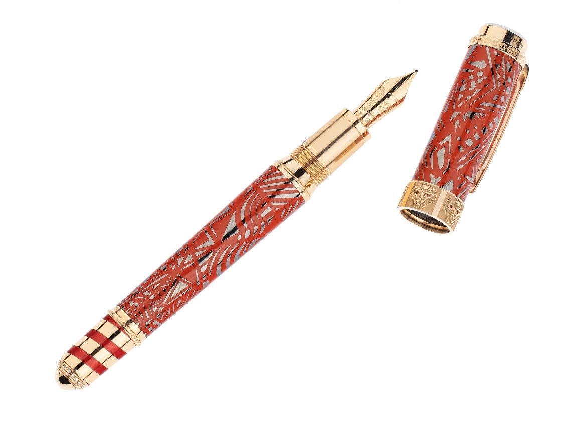 Montblanc Peggy Guggenheim Füllfederhalter 18kt Rotgold Marmor Limited Edition Box&Pap. Full Set Neu
