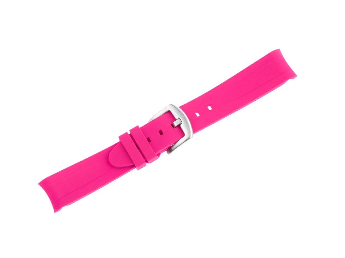 Tempomat Zubehör Armband Kautschuk pink 20mm passend für Rolex, Omega und Tudor Neu