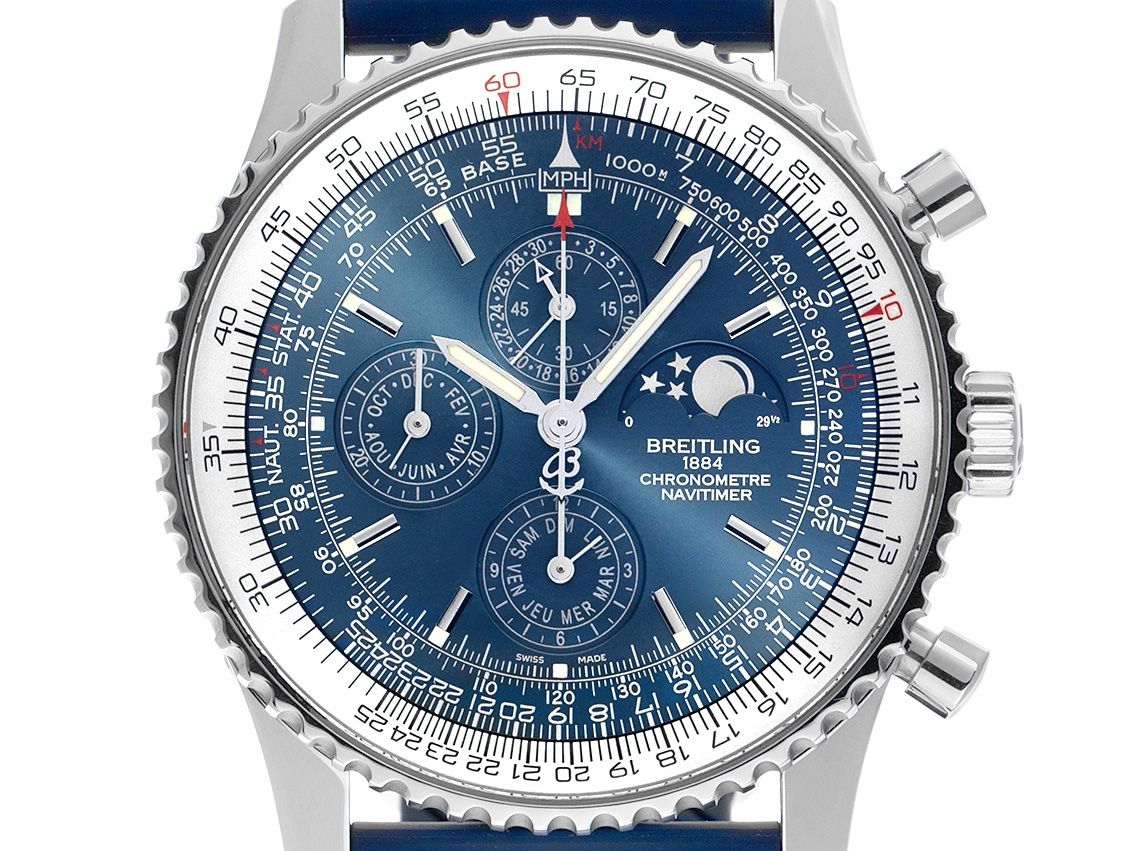 Breitling Navitimer 1461 Chronograph Vollkalender Mondphase Stahl 