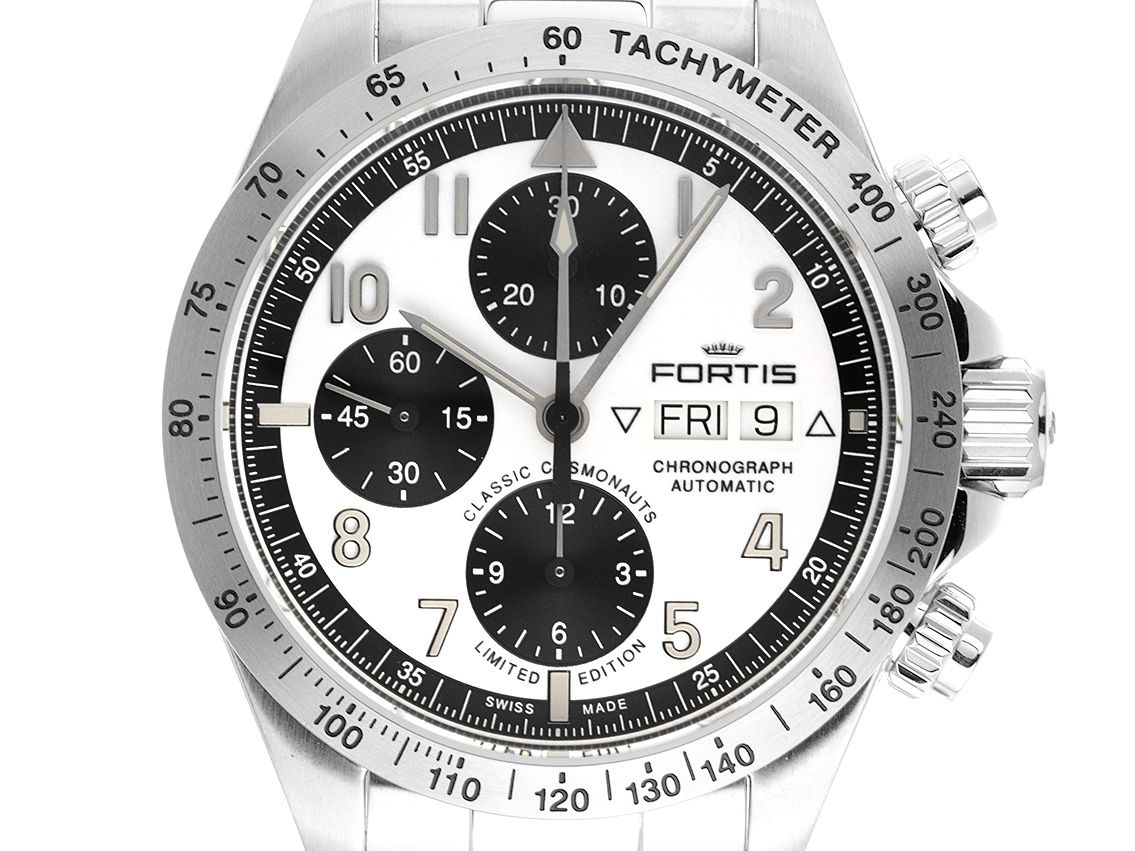 Fortis Classic Cosmonauts Stahl Automatik Chronograph Armband Stahl Limitiert 42mm Ref.401.21.72M 2020 Full Set wie Neu