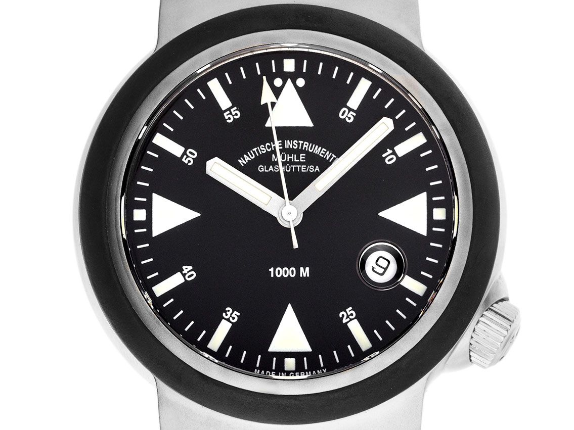 Mühle Glashütte S.A.R. Rescue Timer Stahl Kautschuk Automatik Armband Stahl Kautschuk 42mm Ref.M1-41-03-KB Bj.2022 Box&Pap. Full Set wie Neu 