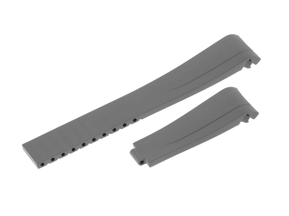 Tempomat Zubehör Armband Kautschuk grau 20mm passend für Rolex Neu
