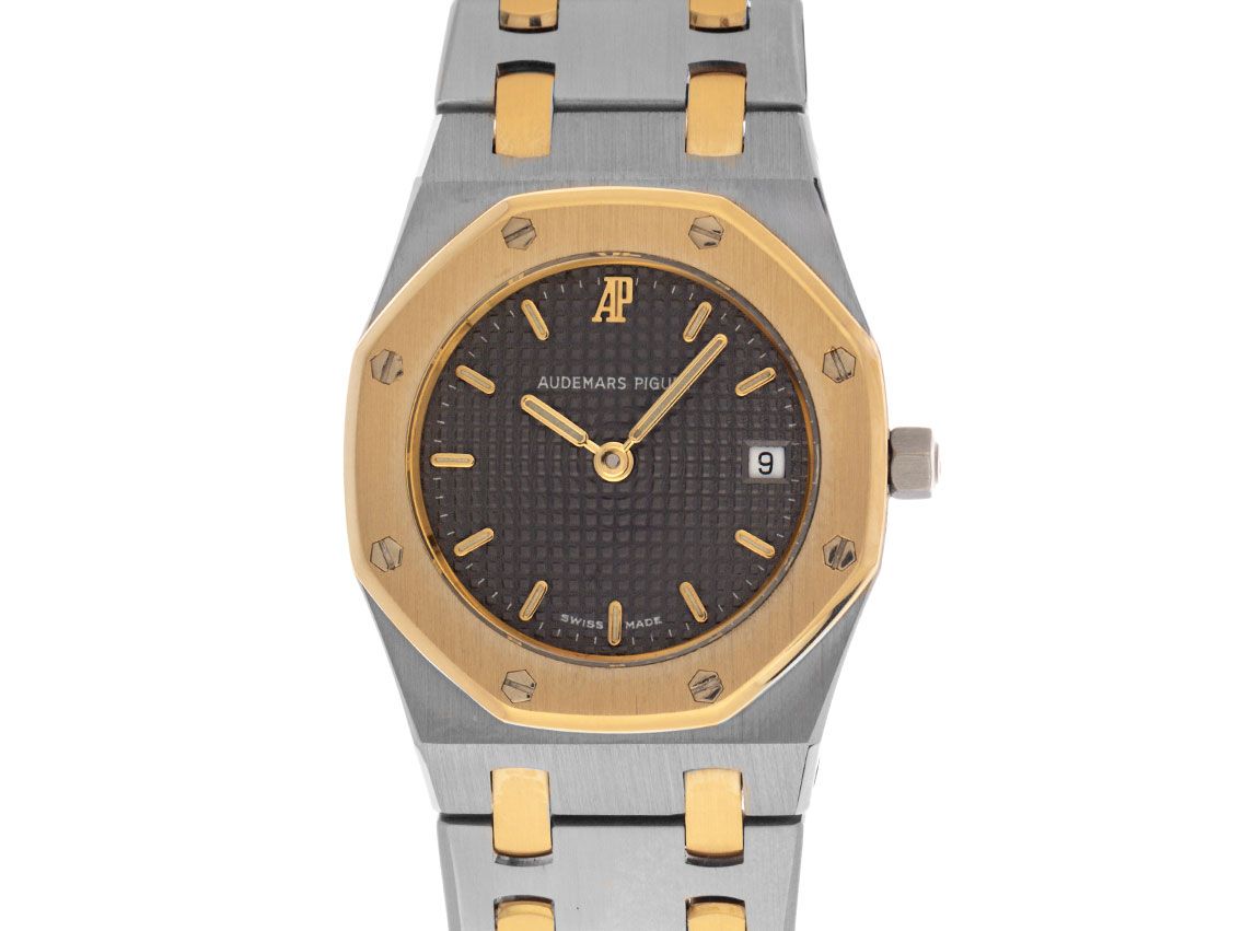 Audemars Piguet Royal Oak Lady Date Stahl Gelbgold Quarz 25mm Ref.66270SA Bj.1999 Box&Pap. Full Set wie Neu Vintage