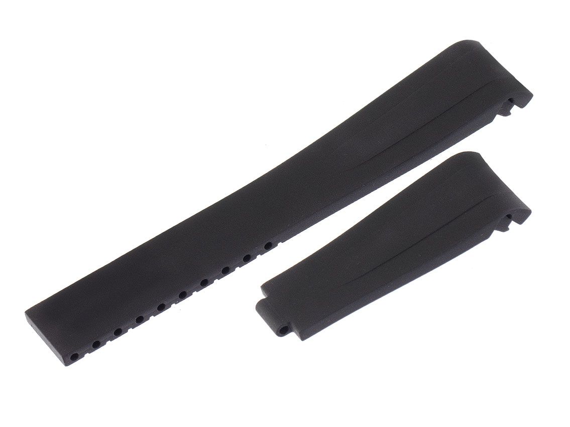 Tempomat Zubehör Armband Kautschuk Schwarz 20mm passend für Rolex Neu