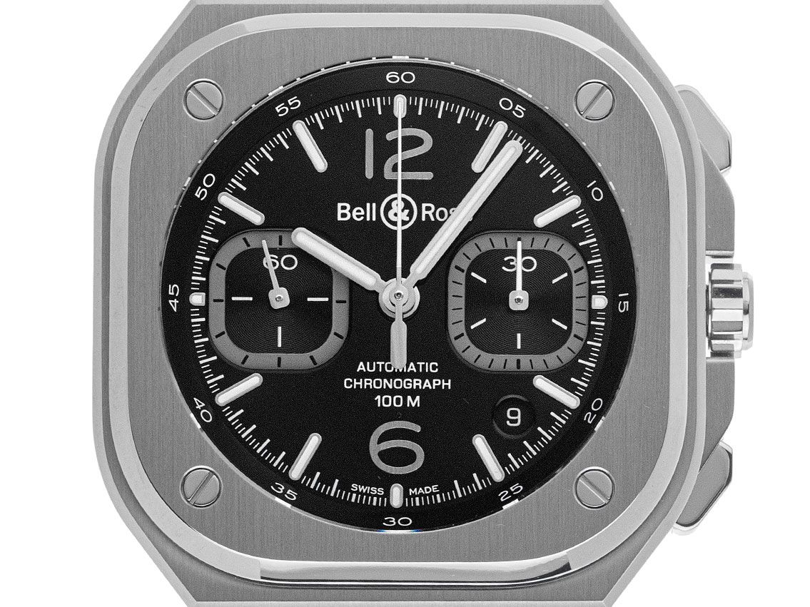 Bell & Ross BR 05 Chrono Black Steel Ref.BR05C-BLC-ST SST 2024 Full Set Neu