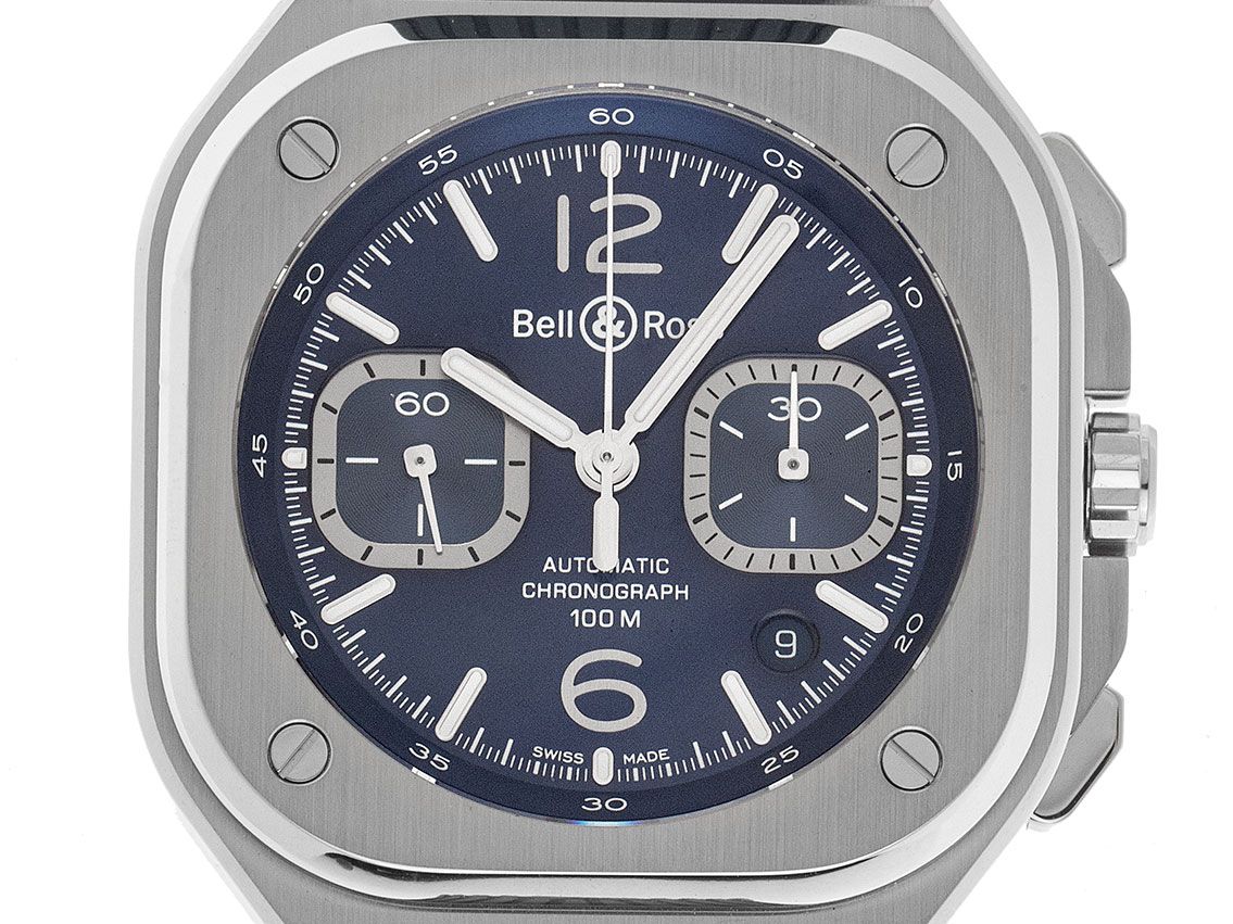 Bell & Ross BR 05 Chrono Blue Steel Ref.BR05C-BLU-ST SRB 2024 Full Set Neu