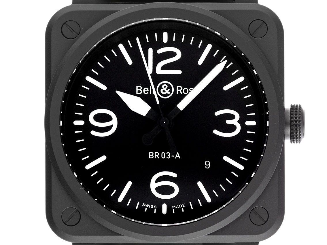 Bell & Ross BR 03 Black Matte Ref.BR03A-BL-CE/SRB 2024 Full Set Neu