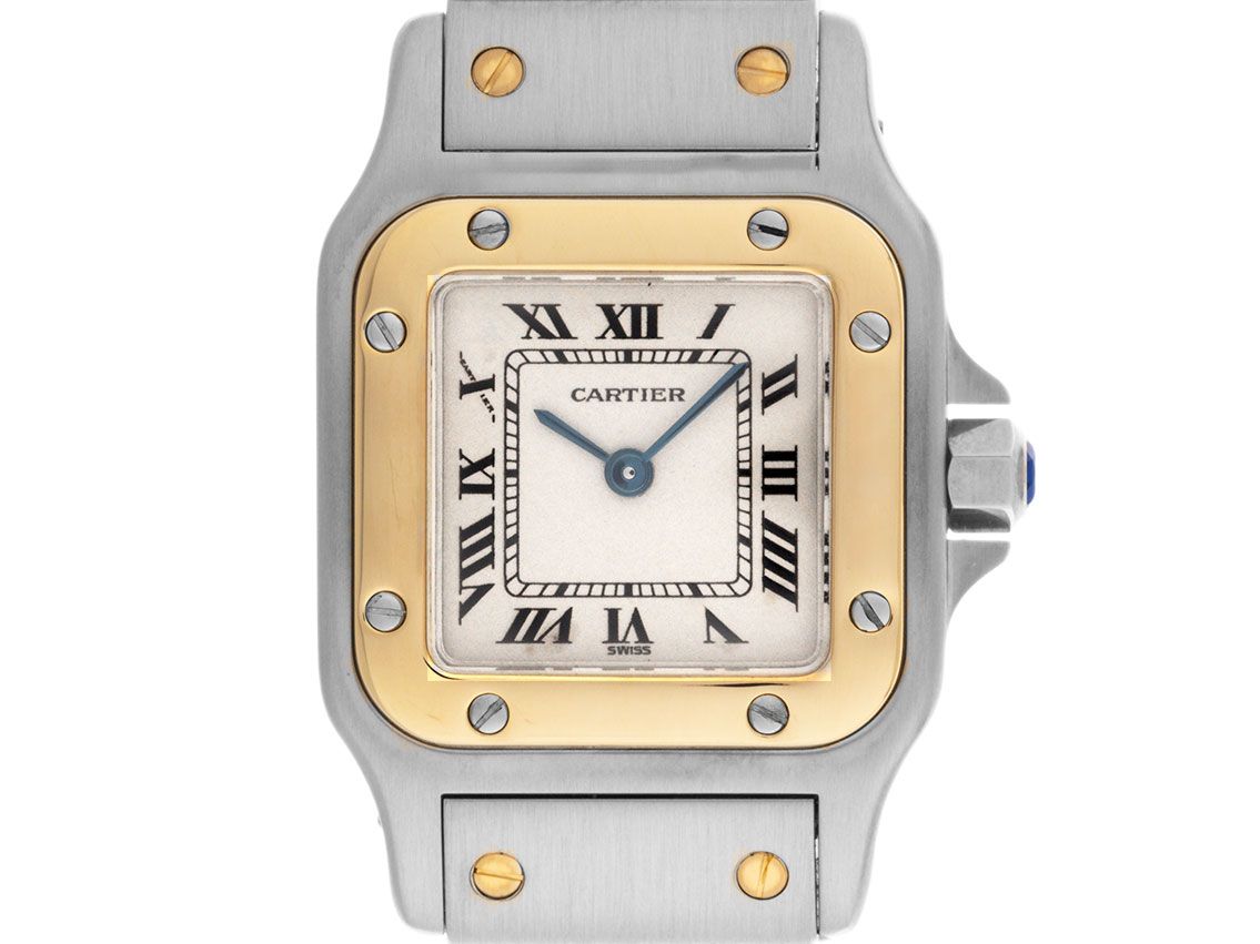 Cartier Santos Galbee Lady Ref.0902 1993 Full Set Original Vintage Unpoliert