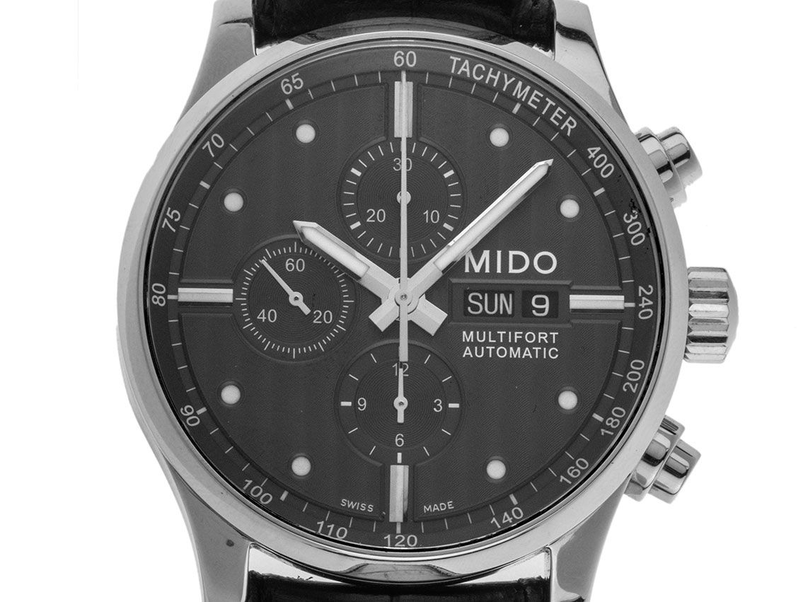 Mido Multifort Chronograph Ref.M005614A Bj.2012 original Box original Vintage Unpoliert