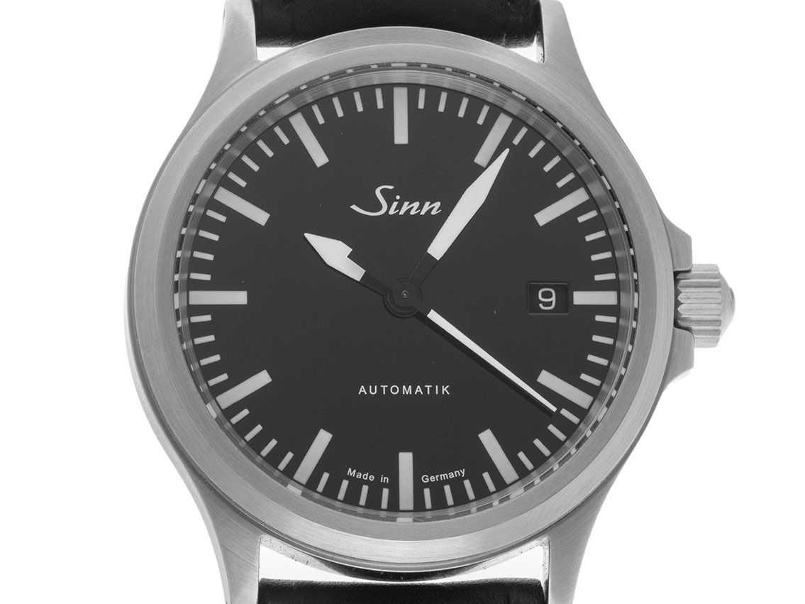 Sinn 556 Classic Stahl Automatik Armband Leder Ref.556 Bj.2018 original Box sehr gut Vintage
