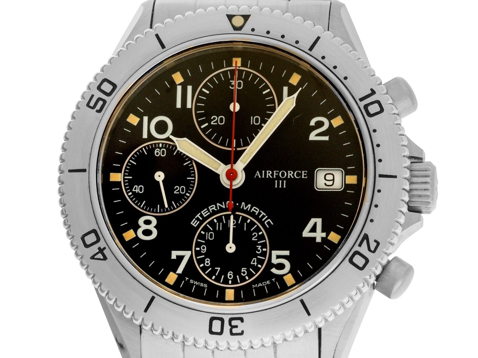 Eterna Matic Airforce III Ref.8408.41 Bj.1995 Full Set sehr gut Vintage