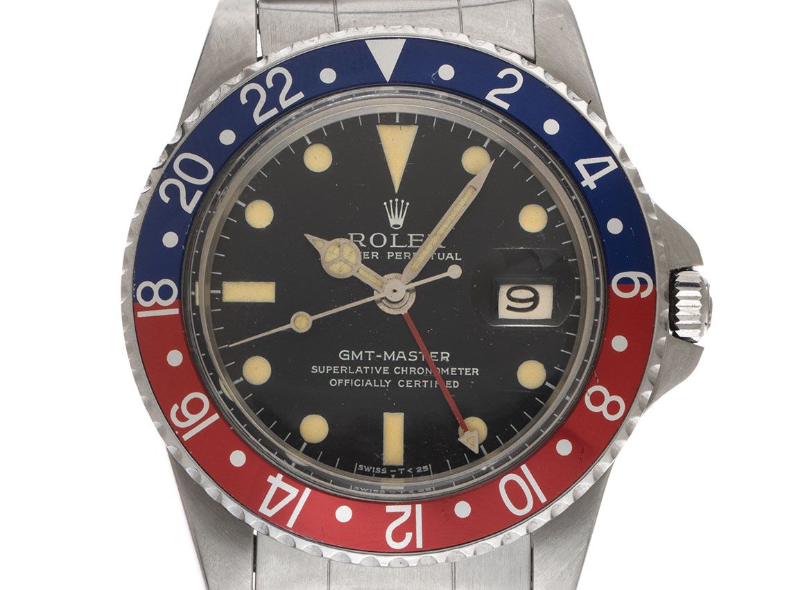 Rolex GMT Master Pepsi Ref.1675 1961 Full Set Original Vintage Unpoliert