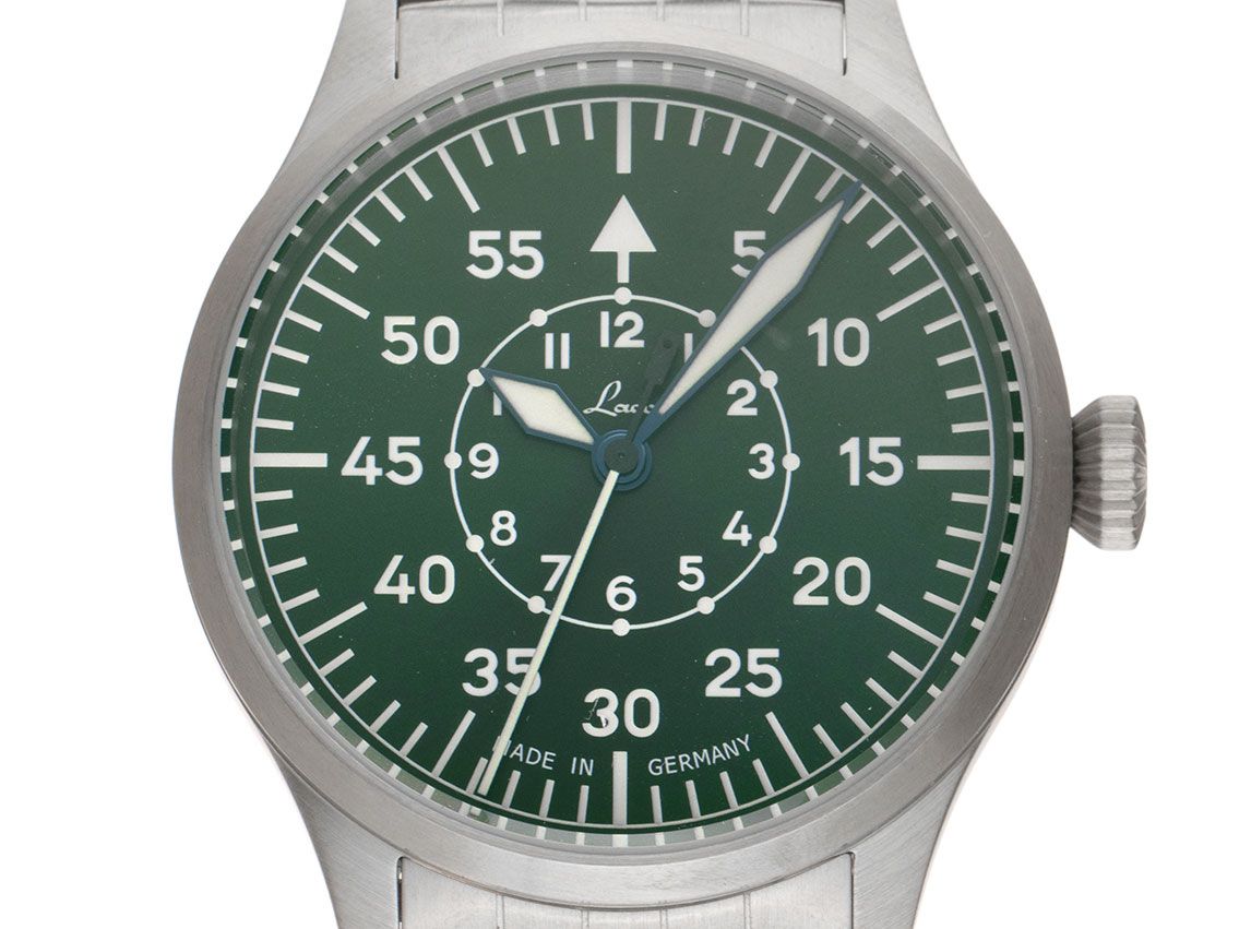 Laco Fliegeruhr Karlsruhe Grün Ref.862142_1002 Full Set Neu
