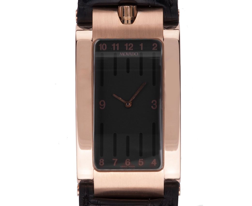 Movado Elliptica 18kt Roségold Automatik Armband Leder Limitiert 47x25mm Ref.C31431 Bj.2010 orig.Box wie Neu mit Zertifikat über 15.900,- Euro