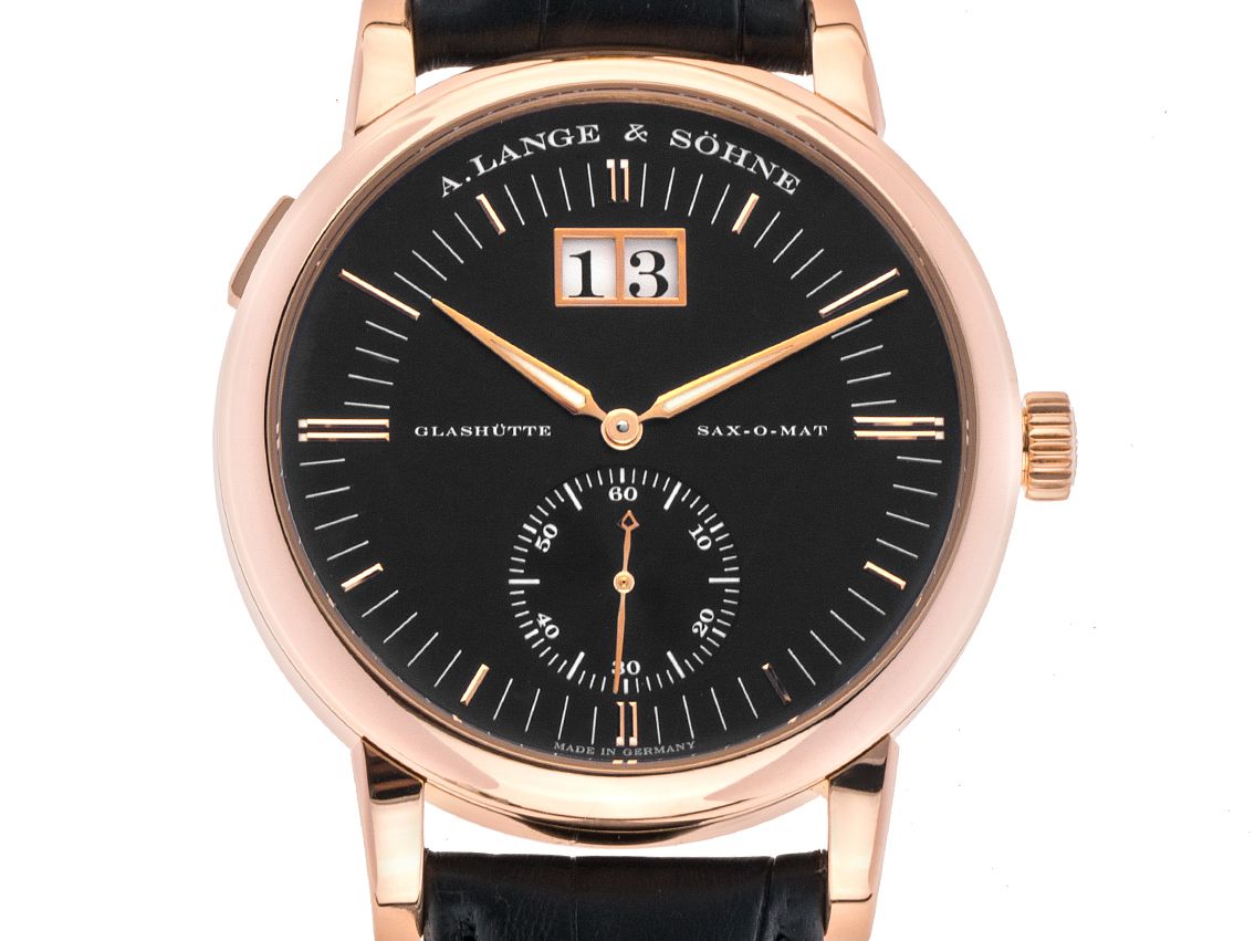 A. Lange & Söhne Große Langematik Sax-O-Mat Roségold Automatik Armband Leder 40mm Ref.309.031 Vintage Bj.2012 Box&Pap. Wie Neu mit Zertifikat über 28.500,-€