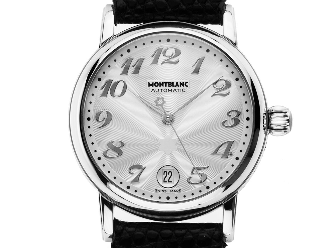 Montblanc Meisterstück Stahl Automatik Armband Leder 36mm Ref.7019 Vintage Bj.2000 orig.Box mit Zertifikat über 2.950,-€