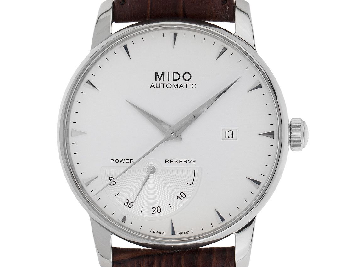 Mido Baroncelli Power Reserve Stahl Automatik Armband Leder 42mm Box&Pap. Full Set wie Neu mit Zertifikat über 1.220,-€