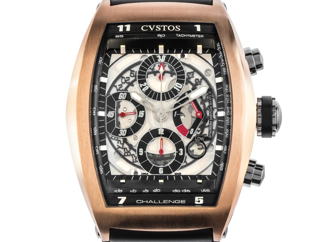 Cvstos Challenge Chrono Titan 18kt Roségold Automatik Armband Kautschuk 41x50mm Ref.206RG Vintage Bj.2010 Box&Pap. Full Set wie UVP 28.500,-€ Neu