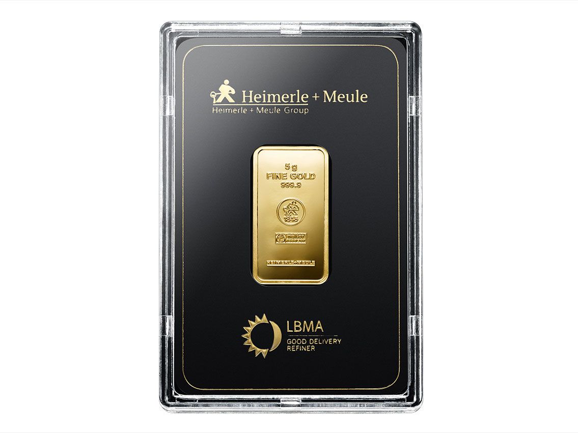 Goldbarren 999 Feingold 5g Blisterkarte LBMA zertifiziert
