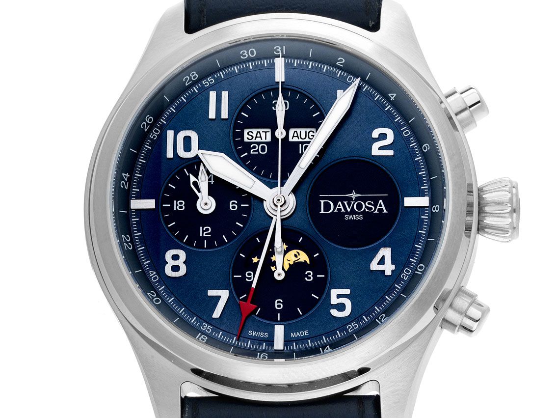 Davosa newton pilot moonphase chronograph store
