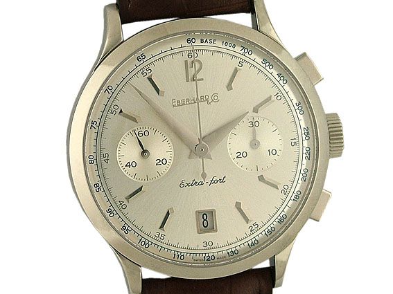 Eberhard & Co Extra Fort Chrono Armband Leder 39mm Neu