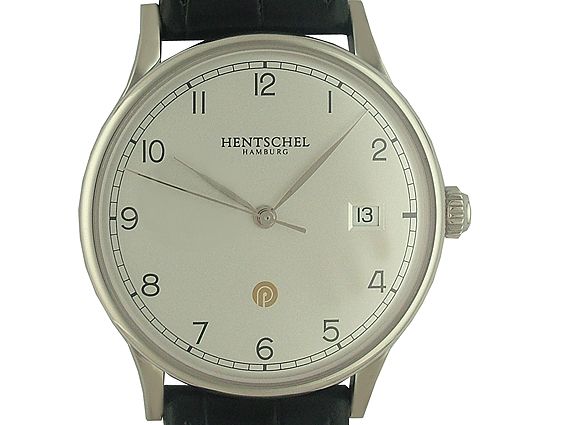 Hentschel Automatik Edelstahl/Platin Optic 36mm