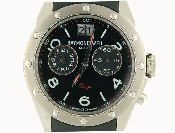 Raymond Weil Tango Edelstahl Kautschuk Quarz 39mm Neu
