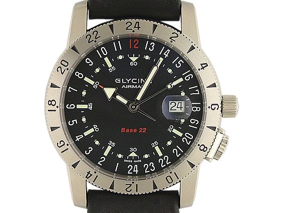 Glycine Airman Base 22 World Timer 3 Zeiger Automatic 42mm Neu